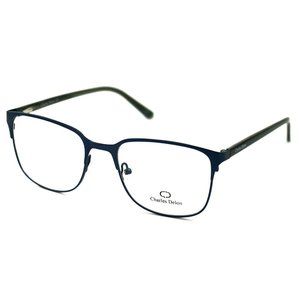 Charles Delon Square Men Blue Steel Frame
